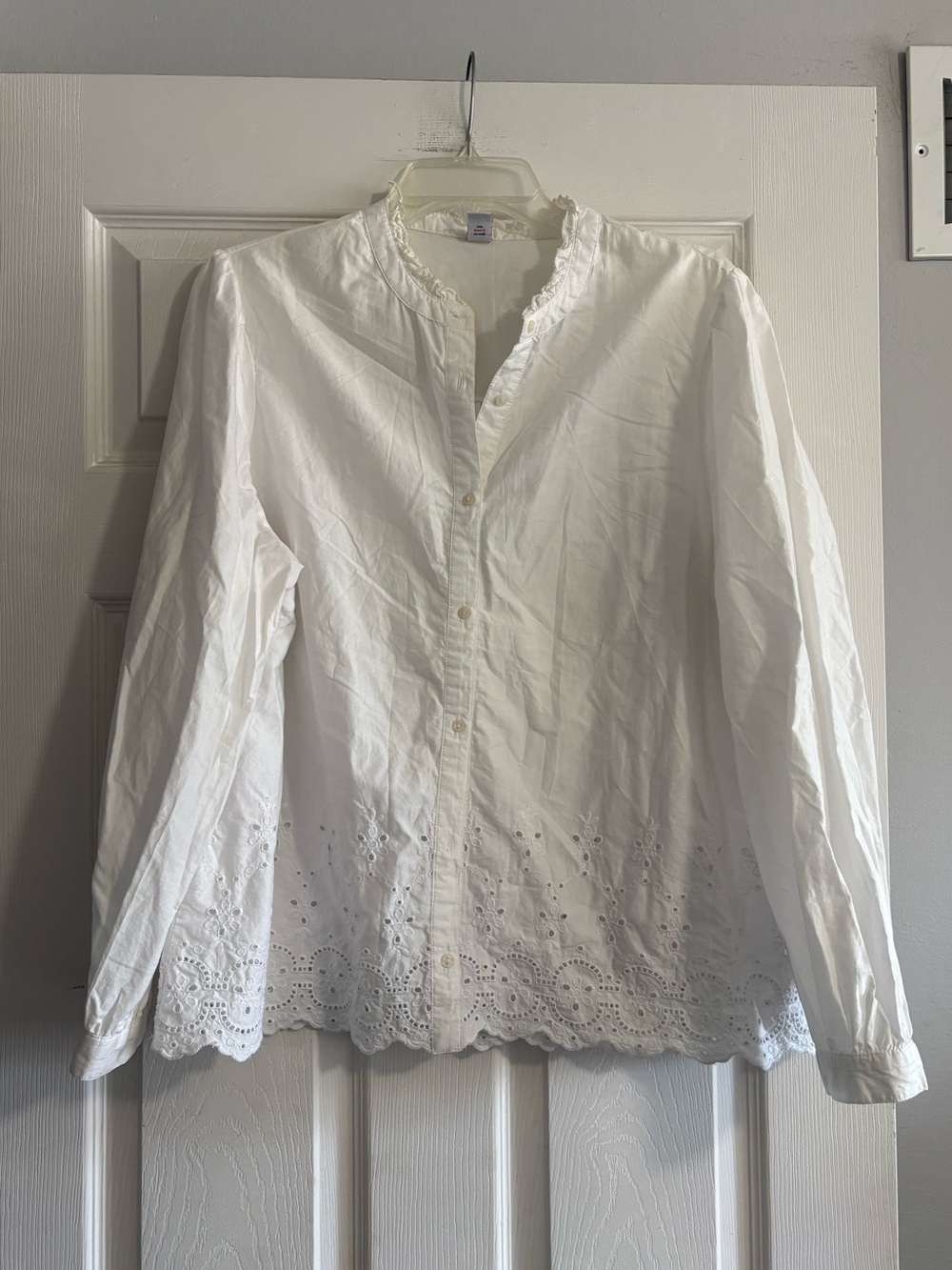 White button down blouse